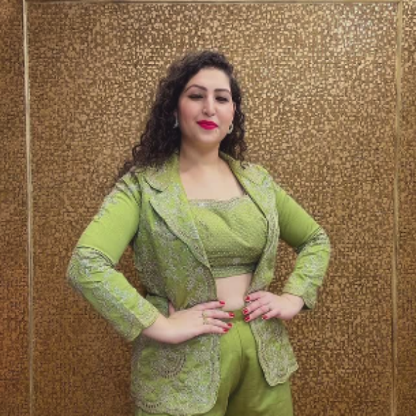 Green Soft Plain Print Western Style set